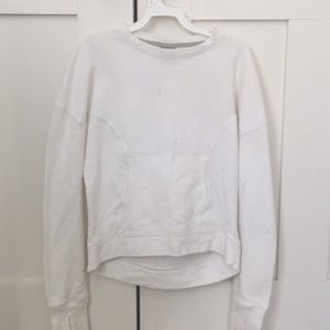 white Jansport pullover